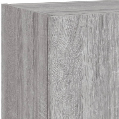 vidaXL 5 Piece TV Wall Units with LED Grey Sonoma Engineered Wood