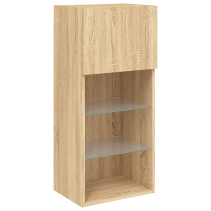 vidaXL 5 Piece TV Wall Units with LED Sonoma Oak Engineered Wood