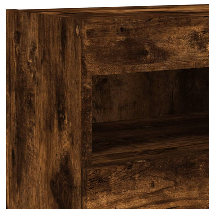 vidaXL 5 Piece TV Wall Units with LED Smoked Oak Engineered Wood