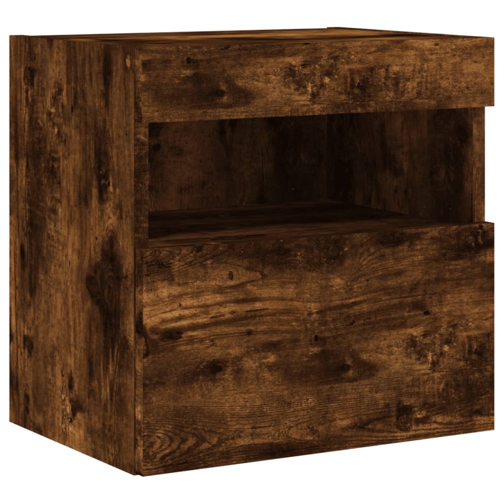 vidaXL 5 Piece TV Wall Units with LED Smoked Oak Engineered Wood