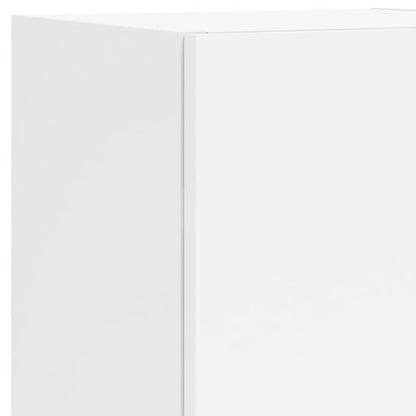 vidaXL 7 Piece TV Wall Cabinet Set with LED Lights White