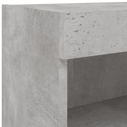 vidaXL 8 Piece TV Wall Cabinet Set with LED Lights Concrete Grey