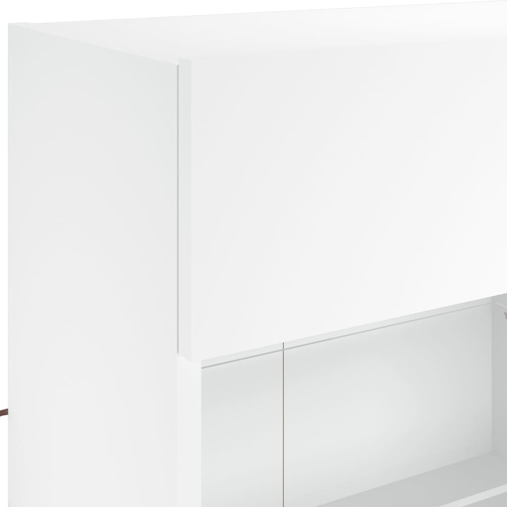 vidaXL 6 Piece TV Wall Cabinet Set with LED Lights White