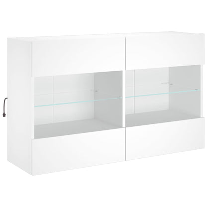 vidaXL 6 Piece TV Wall Cabinet Set with LED Lights White