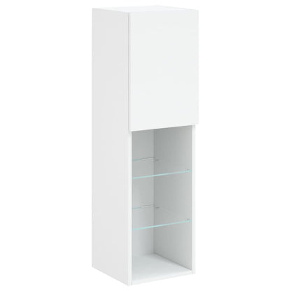 vidaXL 6 Piece TV Wall Cabinet Set with LED Lights White