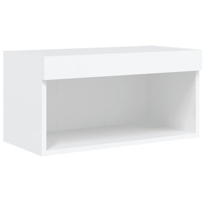 vidaXL 6 Piece TV Wall Cabinet Set with LED Lights White
