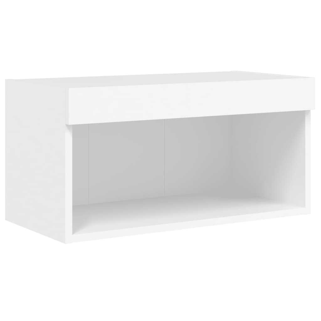 vidaXL 6 Piece TV Wall Cabinet Set with LED Lights White