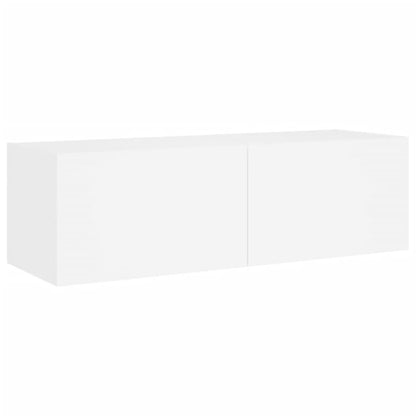 vidaXL 5 Piece TV Wall Cabinets with LED Lights White