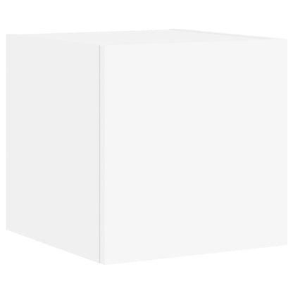 vidaXL 4 Piece TV Wall Cabinets with LED Lights White