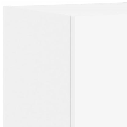 vidaXL 4 Piece TV Wall Cabinets with LED Lights White