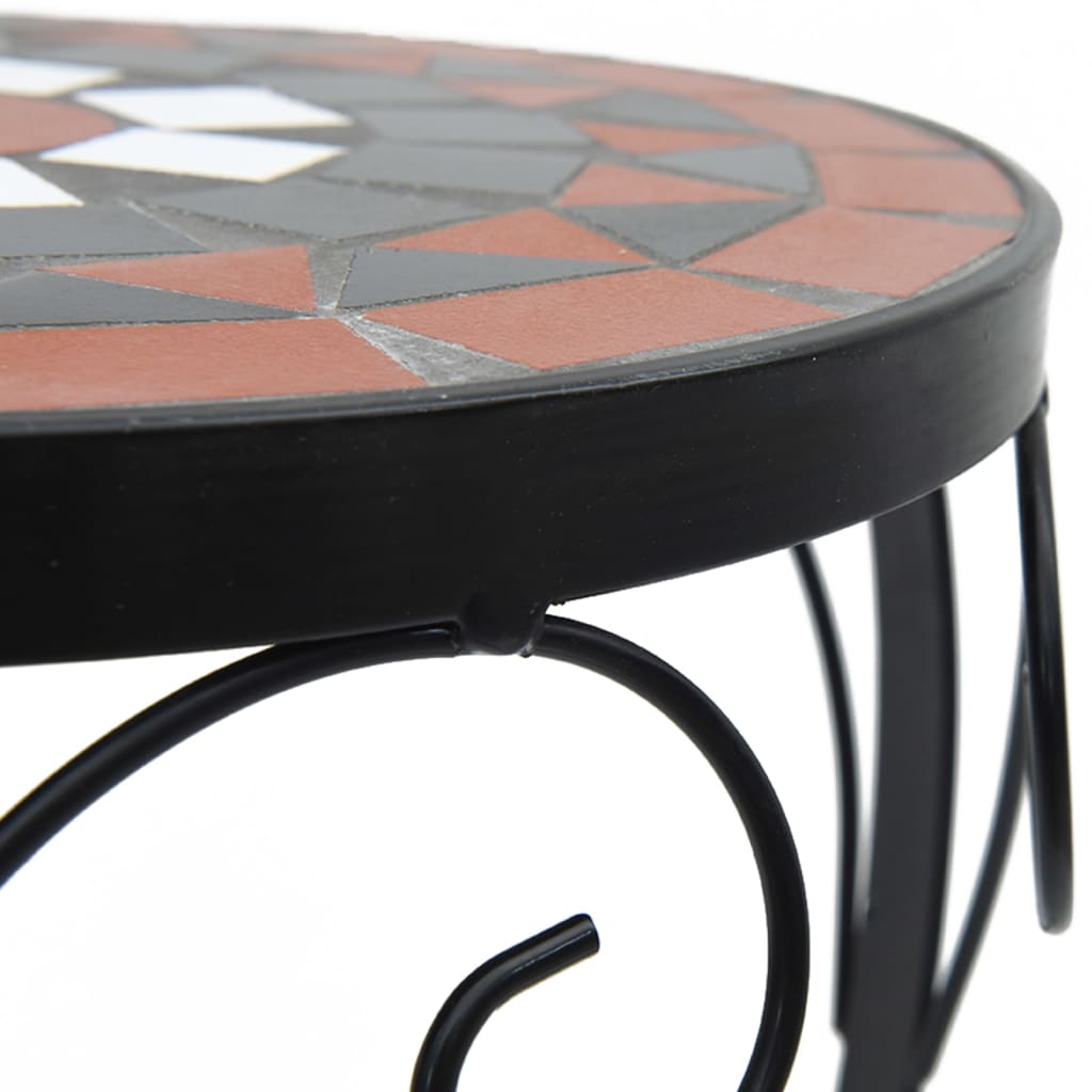 vidaXL Plant Stands 3 pcs Terracotta and White Ceramic