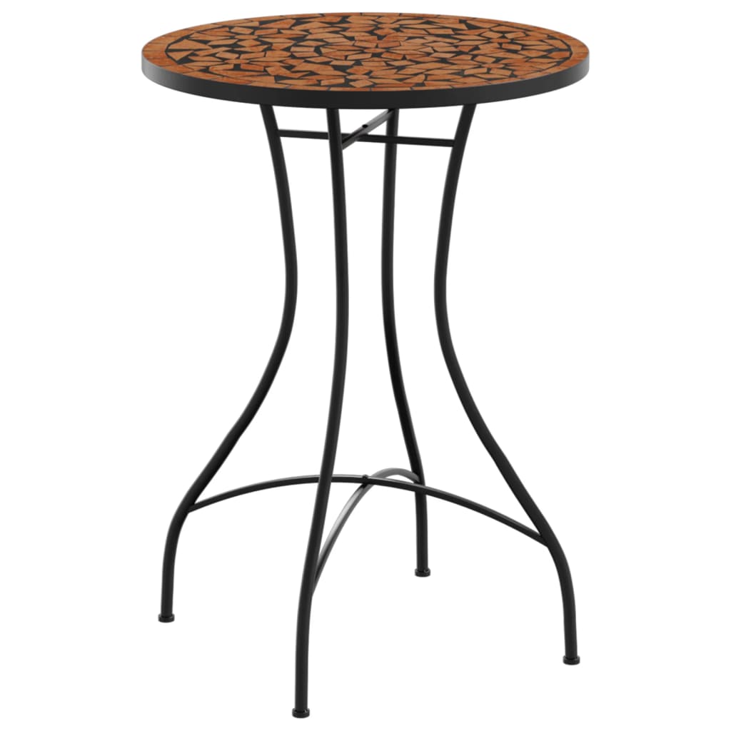 vidaXL Mosaic Bistro Table Terracotta Ø50x70 cm Ceramic