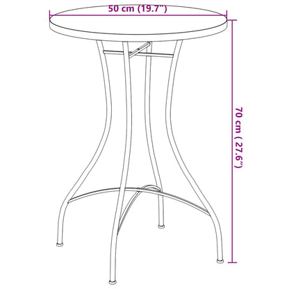 vidaXL Mosaic Bistro Table Terracotta Ø50x70 cm Ceramic