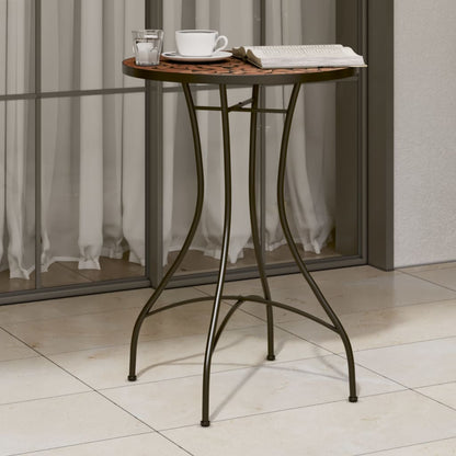 vidaXL Mosaic Bistro Table Terracotta Ø50x70 cm Ceramic