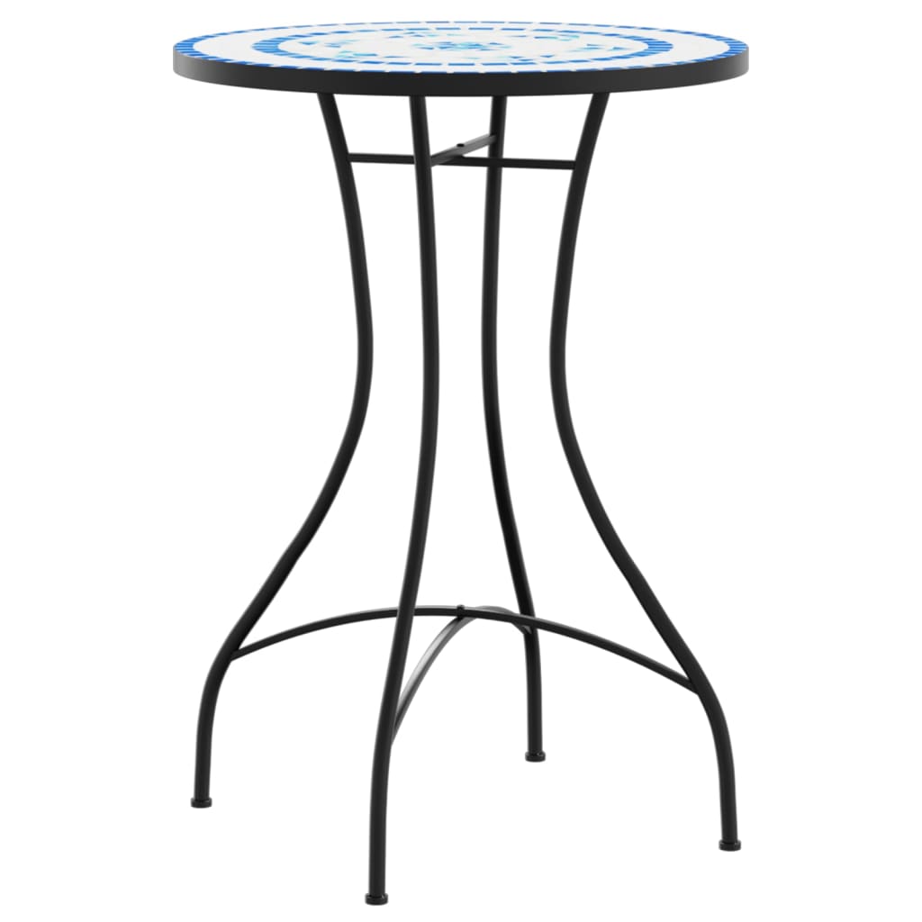 vidaXL Mosaic Bistro Table Blue Ø50x70 cm Ceramic