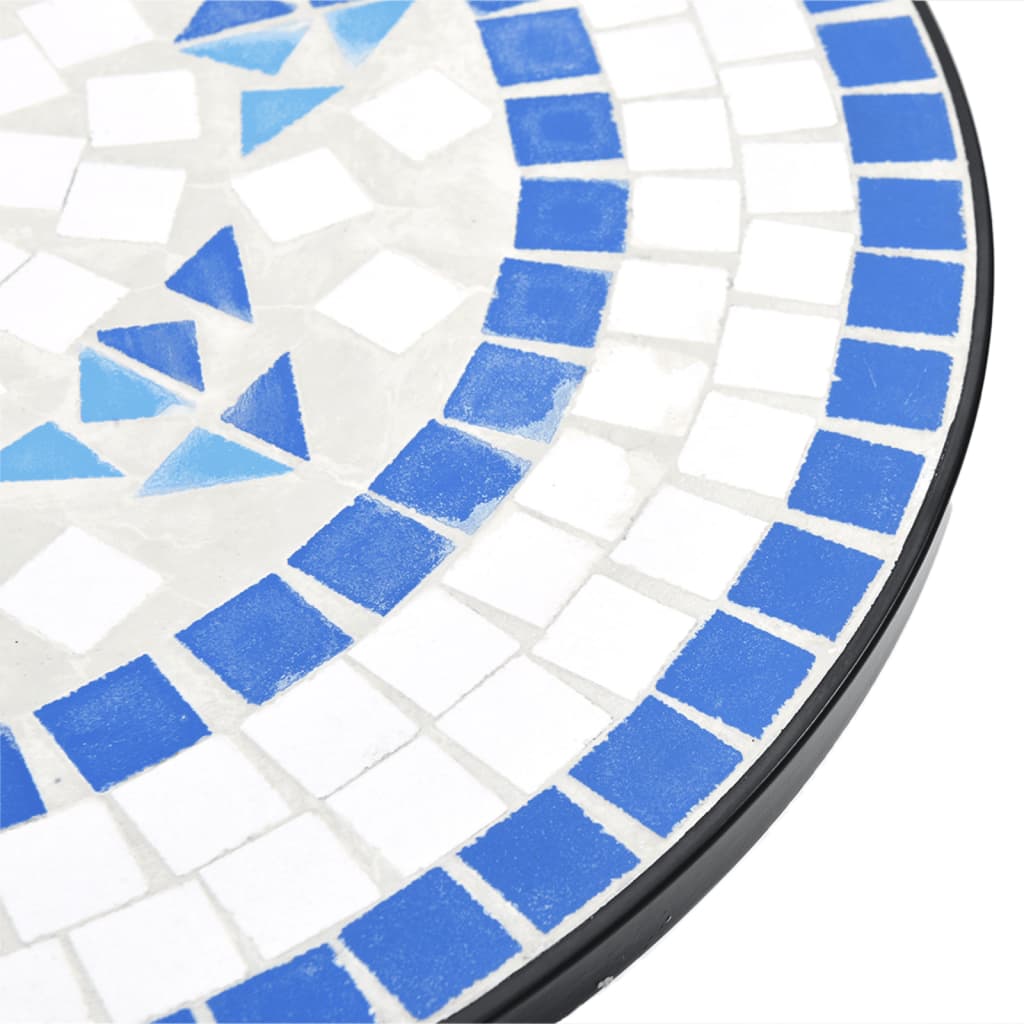 vidaXL Mosaic Bistro Table Blue Ø50x70 cm Ceramic