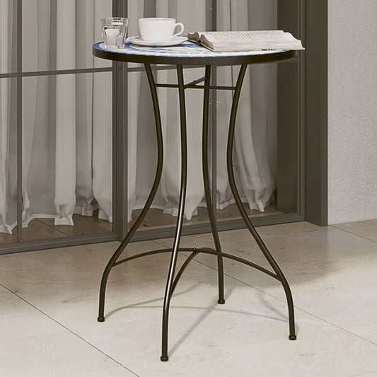 vidaXL Mosaic Bistro Table Blue Ø50x70 cm Ceramic