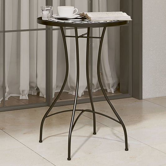 vidaXL Mosaic Bistro Table Black Ø50x70 cm Ceramic