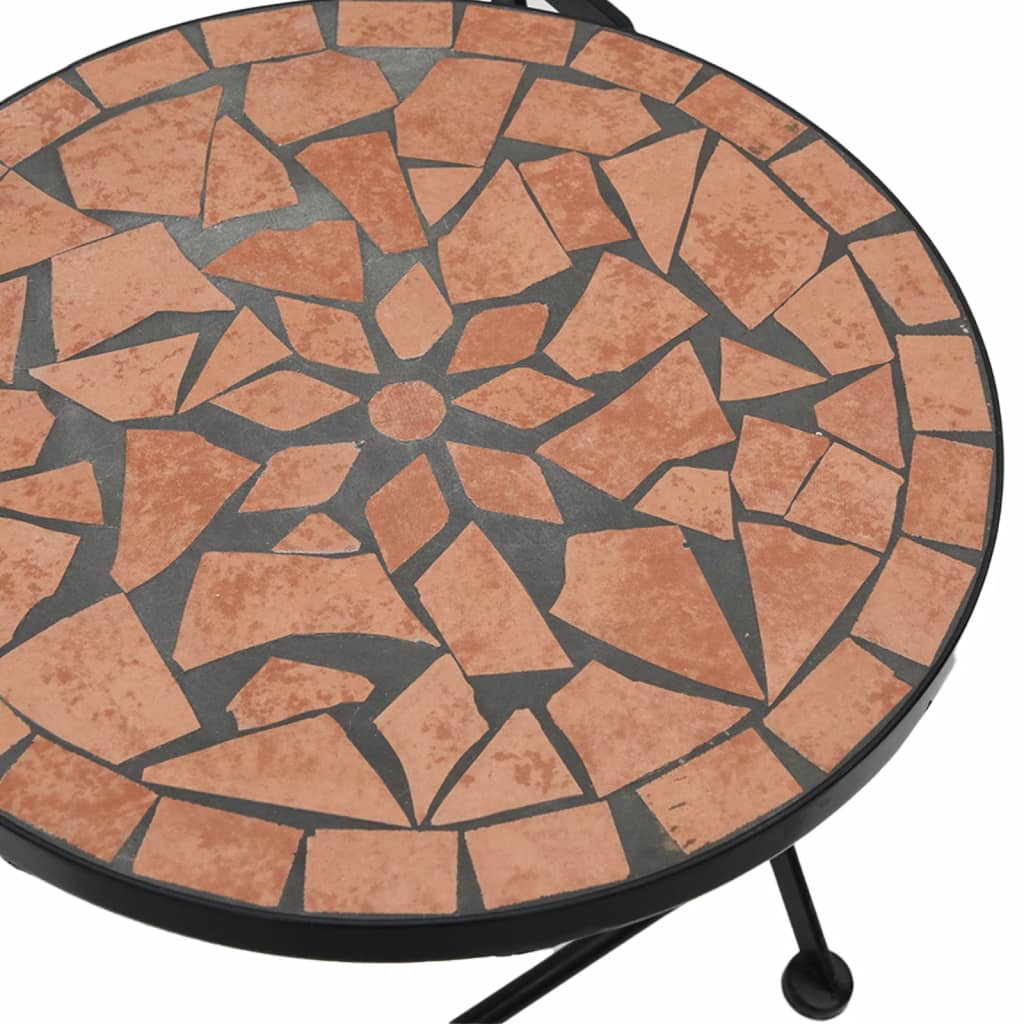 vidaXL Bistro Chairs Foldable 2 pcs Terracotta Ceramic