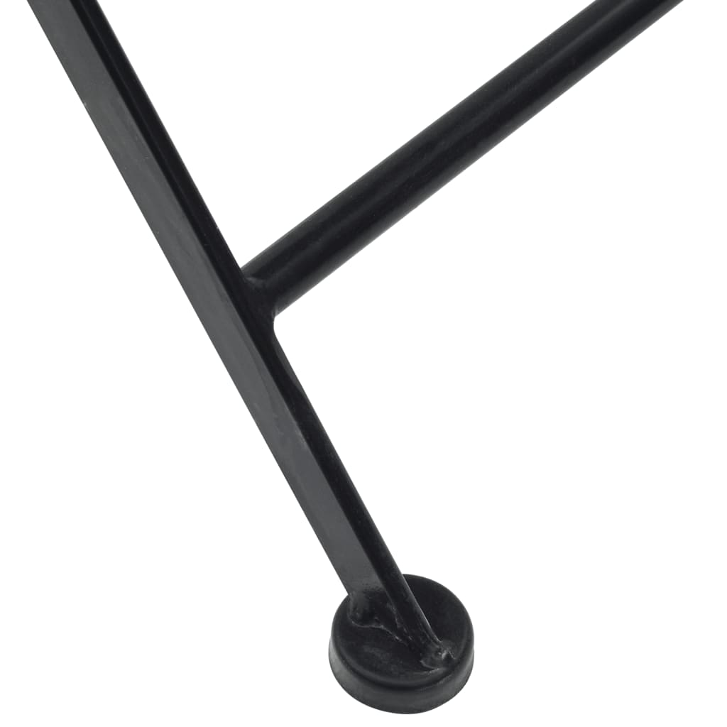 vidaXL Bistro Chairs Foldable 2 pcs Black and White Ceramic