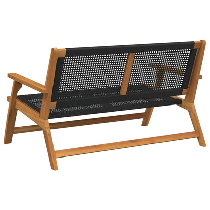 vidaXL Garden Relax Bench Black Solid Acacia Wood