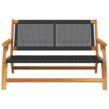 vidaXL Garden Relax Bench Black Solid Acacia Wood
