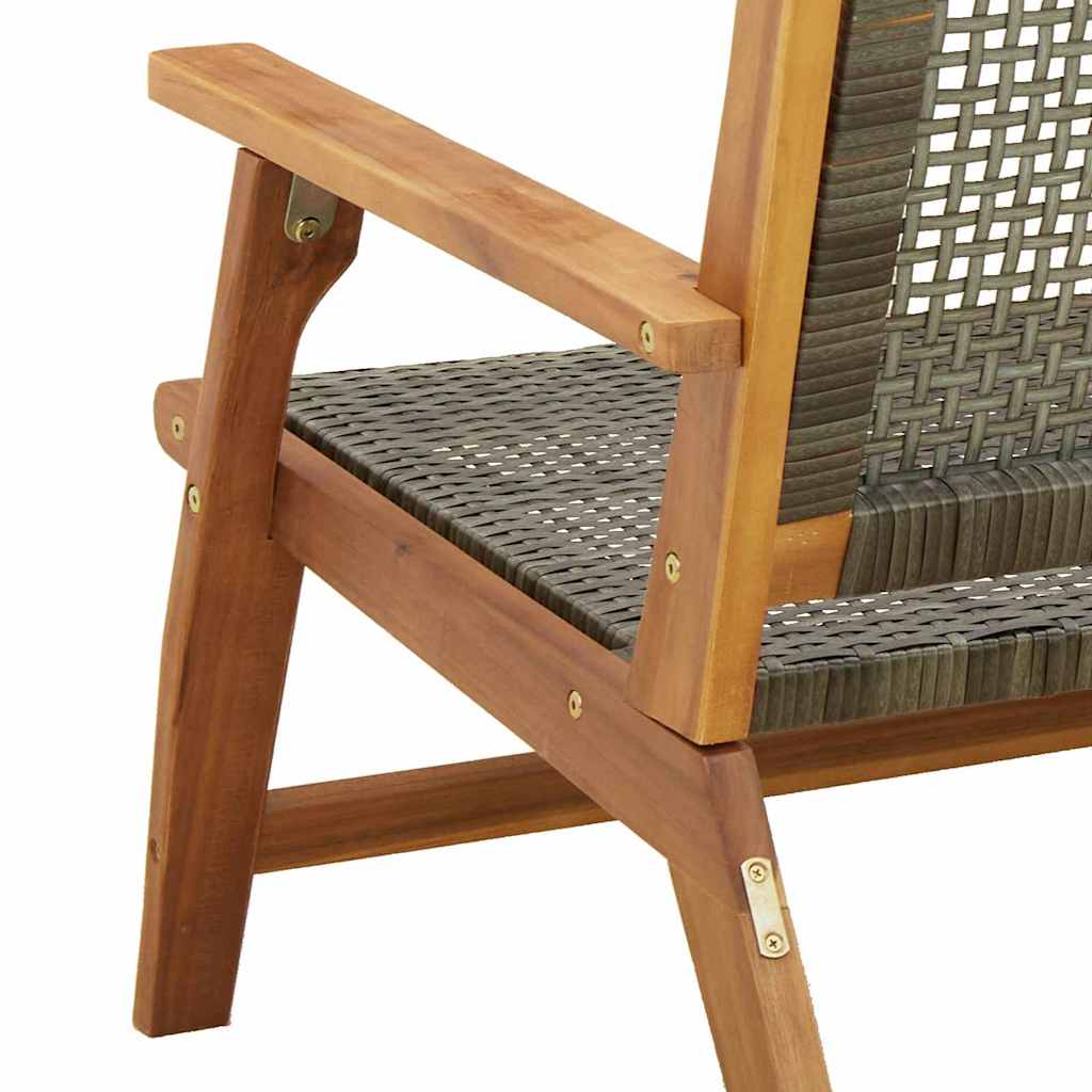 vidaXL Garden Furniture 2 pcs Grey 67 x 78 x 73 cm Solid Acacia Wood