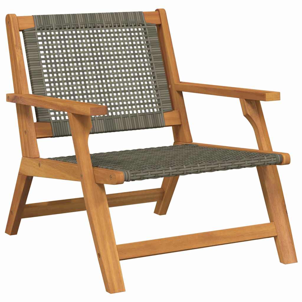 vidaXL Garden Furniture 2 pcs Grey 67 x 78 x 73 cm Solid Acacia Wood