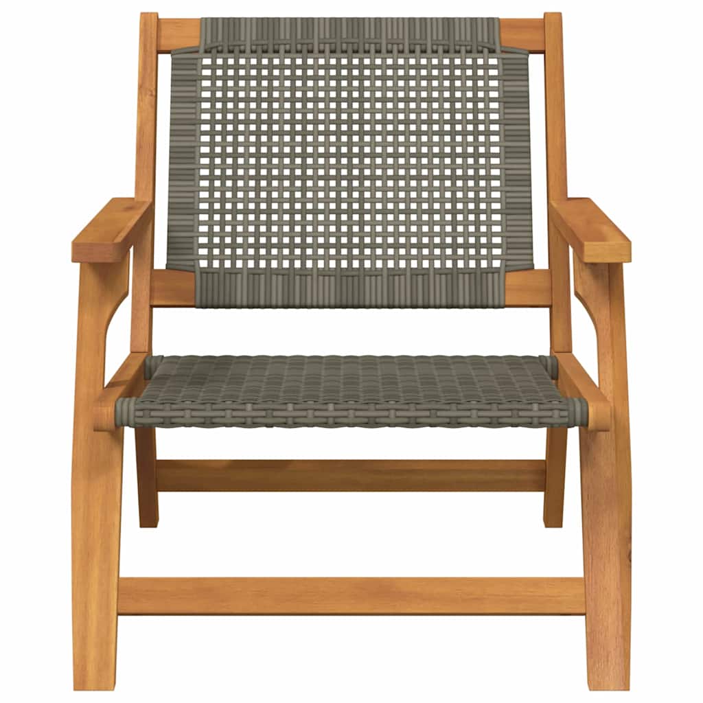 vidaXL Garden Furniture 2 pcs Grey 67 x 78 x 73 cm Solid Acacia Wood