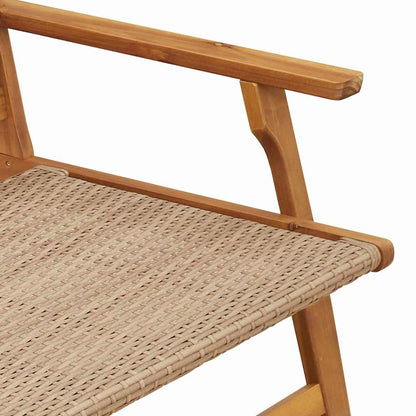 vidaXL Garden Furniture 2 pcs Beige 67 x 78 x 73 cm Solid Acacia Wood