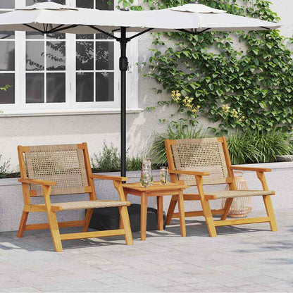 vidaXL Garden Furniture 2 pcs Beige 67 x 78 x 73 cm Solid Acacia Wood