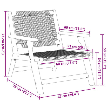 vidaXL Garden Furniture 2 pcs Beige 67 x 78 x 73 cm Solid Acacia Wood