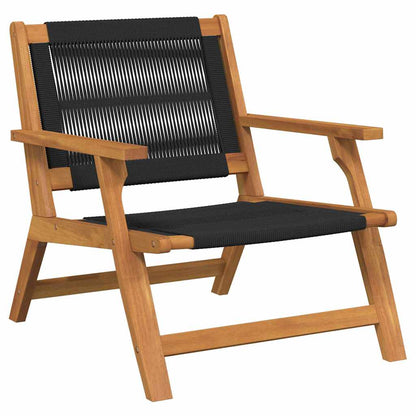 vidaXL Garden Relax Chair 2 pcs Black Solid Acacia Wood