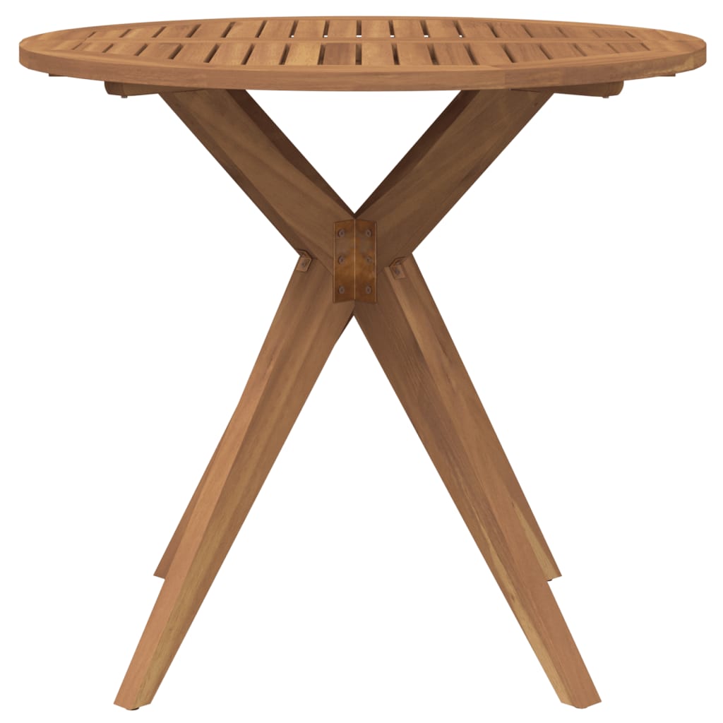 vidaXL Garden Table Round Ø85x75 cm Solid Wood Acacia