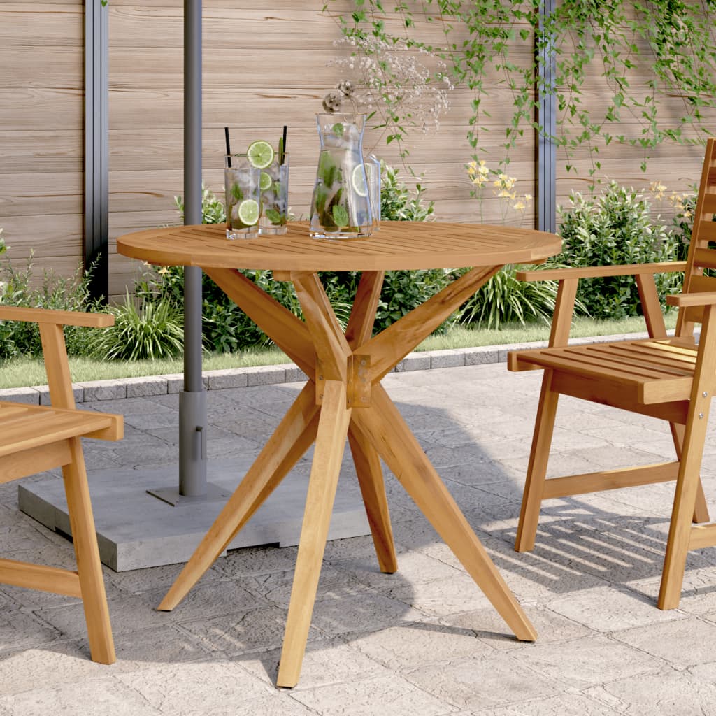 vidaXL Garden Table Round Ø85x75 cm Solid Wood Acacia