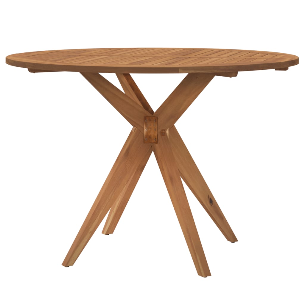 vidaXL Garden Table Round Ø110x75 cm Solid Wood Acacia