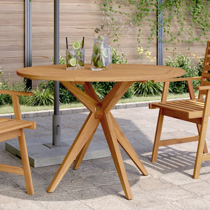 vidaXL Garden Table Round Ø110x75 cm Solid Wood Acacia