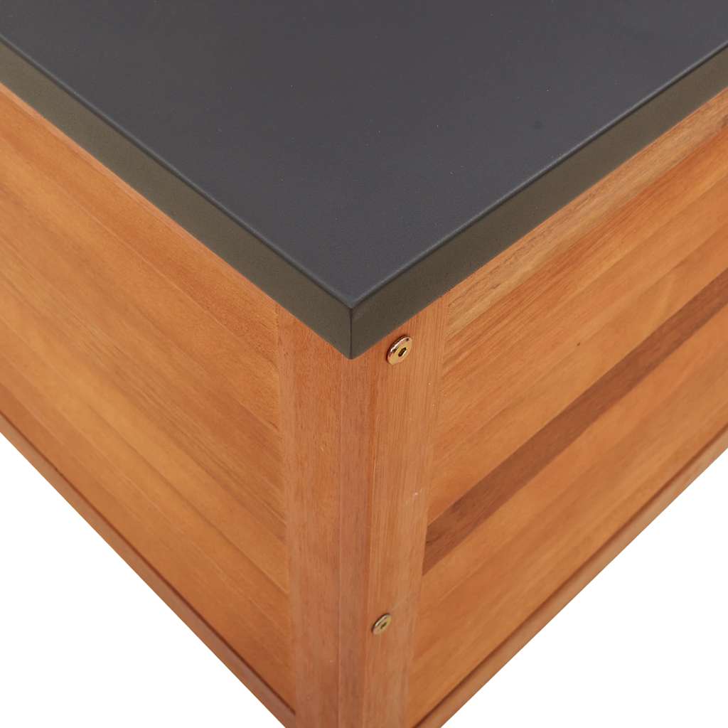vidaXL Garden Storage Box 60x50x55 cm Solid Wood Eucalyptus