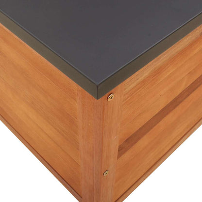 vidaXL Garden Storage Box 60x50x55 cm Solid Wood Eucalyptus