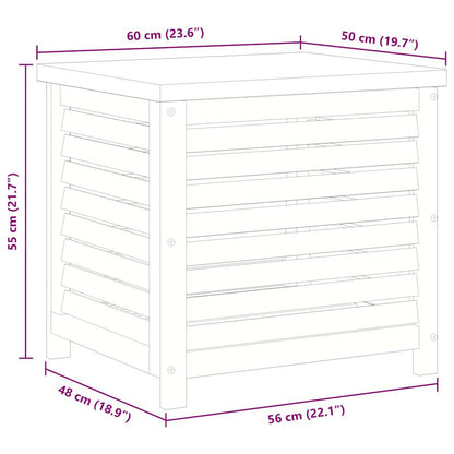 vidaXL Garden Storage Box 60x50x55 cm Solid Wood Eucalyptus