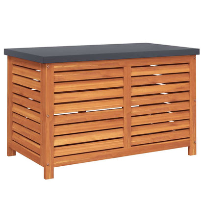 vidaXL Garden Storage Box 90x48x55 cm Solid Wood Eucalyptus