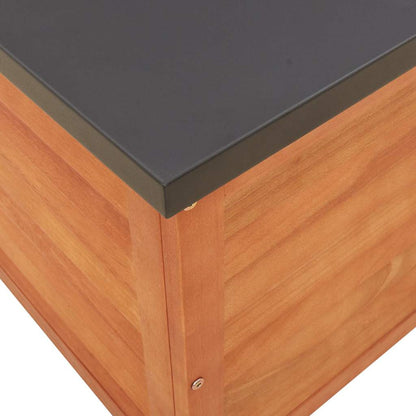 vidaXL Garden Storage Box 90x48x55 cm Solid Wood Eucalyptus