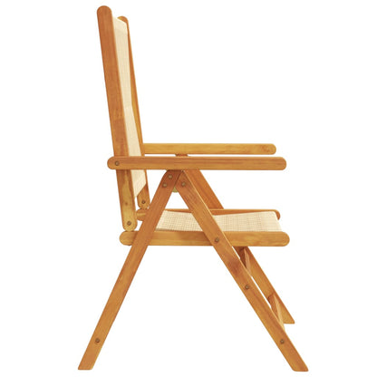 vidaXL Garden Chairs 2 pcs Beige Solid Wood Acacia and Polypropylene