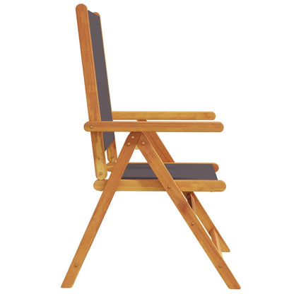 vidaXL Garden Chairs 2 pcs Anthracite Solid Wood Acacia and Fabric