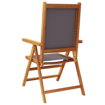 vidaXL Garden Chairs 2 pcs Anthracite Solid Wood Acacia and Fabric