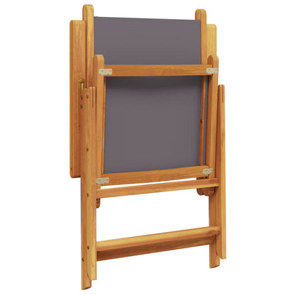 vidaXL Garden Chairs 2 pcs Anthracite Solid Wood Acacia and Fabric
