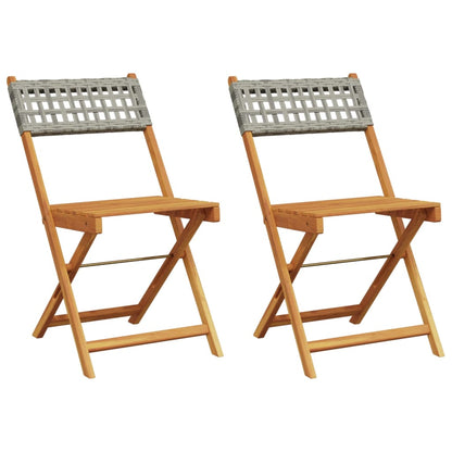 vidaXL Bistro Chair | Set of 2 | Grey