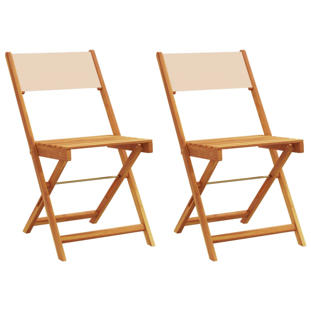 vidaXL Bistro Chair | Set of 2 | Beige