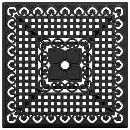 vidaXL Garden Table Black 80x80x75 cm Cast Aluminium