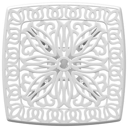 vidaXL Garden Table White 53x53x53 cm Cast Aluminium